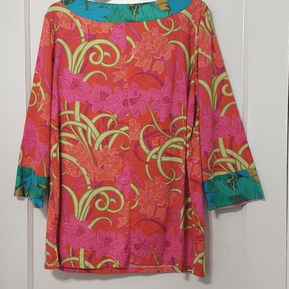 Chatti Patti colorful print tunic top Large - Picture 6 of 8